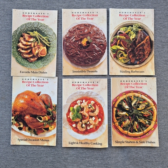 Homemakers Recipe Collection of the Year Cookbooks 90s Vintage Set Of 6 - Picture 1 of 7